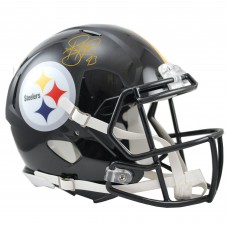 Autographed Pittsburgh Steelers Troy Polamalu Fanatics Authentic Riddell Speed Authentic Helmet