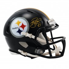 Autographed Pittsburgh Steelers Troy Polamalu Fanatics Authentic Riddell Speed Mini Helmet