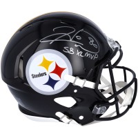 Autographed Pittsburgh Steelers Hines Ward Fanatics Authentic Riddell Speed Authentic Helmet with SB XL MVP Inscription