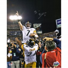 Autographed Pittsburgh Steelers Ben Roethlisberger Fanatics Authentic 16 x 20 Super Bowl XLIII Celebration Photograph