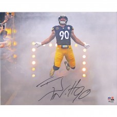 Autographed Pittsburgh Steelers T.J. Watt Fanatics Authentic 16 x 20 Smoke Entrance Photograph