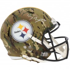 Autographed Pittsburgh Steelers Ben Roethlisberger Fanatics Authentic Riddell Camo Alternate Speed Replica Helmet