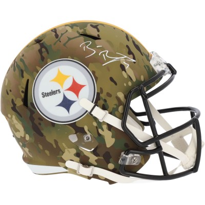 Autographed Pittsburgh Steelers Ben Roethlisberger Fanatics Authentic Riddell Camo Alternate Speed Replica Helmet