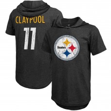 Футболка с капюшоном Chase Claypool Pittsburgh Steelers - Heathered Black