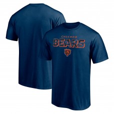 Mens Navy Chicago Bears Moving Target T-Shirt
