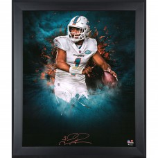 Autographed Miami Dolphins Tua Tagovailoa Fanatics Authentic Framed 20 x 24 In Focus Photograph