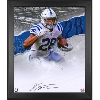 Autographed Indianapolis Colts Jonathan Taylor Fanatics Authentic Framed 20 x 24 Skyline Series In Focus Photograph