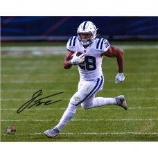 Autographed Indianapolis Colts Jonathan Taylor Fanatics Authentic 8 x 10 White Jersey Running Photograph