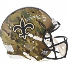 Autographed New Orleans Saints Alvin Kamara Fanatics Authentic Riddell Camo Alternate Speed Authentic Helmet