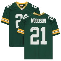 Игровая джерси Autographed Green Bay Packers Charles Woodson Fanatics Authentic Green Mitchell & Ness Super Bowl XLV Throwback Replica