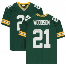 Игровая джерси Autographed Green Bay Packers Charles Woodson Fanatics Authentic Green Mitchell & Ness Super Bowl XLV Throwback Replica