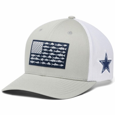 Бейсболка Dallas Cowboys Columbia PFG Mesh Fish Flag Flex - Gray