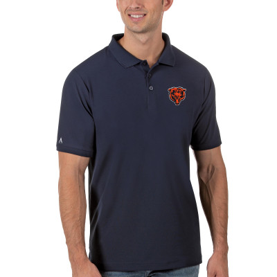 Поло Chicago Bears Antigua Navy Bear Head Legacy Pique