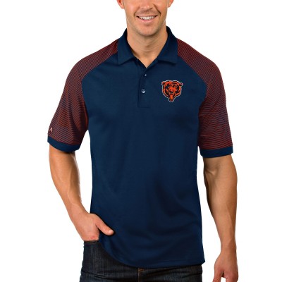 Chicago Bears Antigua Navy/Orange Bear Head Engage Polo