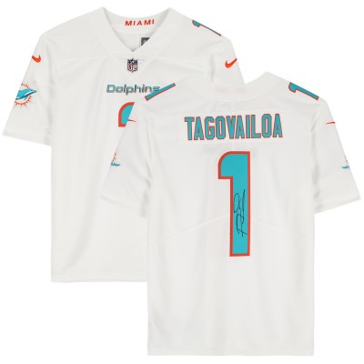 Игровая джерси Autographed Miami Dolphins Tua Tagovailoa Fanatics Authentic White Nike Limited