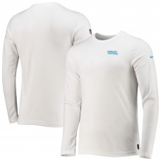 Carolina Panthers Nike Sideline Coaches Performance Long Sleeve Shirt - White