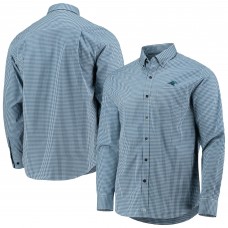 Carolina Panthers Cutter & Buck Anchor Gingham Long Sleeve Button-Up Shirt - Blue