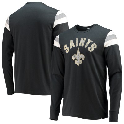 Футболка с длинным рукавом New Orleans Saints 47 Black Franklin Rooted