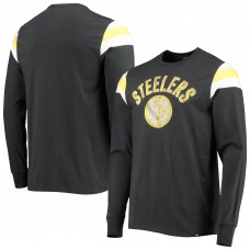 Pittsburgh Steelers 47 Black Franklin Rooted Long Sleeve T-Shirt