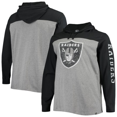 Футболка с капюшоном Las Vegas Raiders Franklin Wooster - Heathered Gray/Black