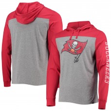 Футболка с длинным рукавом с капюшоном Tampa Bay Buccaneers 47 Franklin Wooster - Heathered Gray/Red