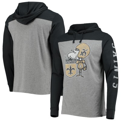 Футболка с капюшоном New Orleans Saints Franklin Wooster Throwback - Heathered Gray