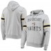 Толстовка с капюшоном New Orleans Saints Double Block Throwback - Heathered Gray