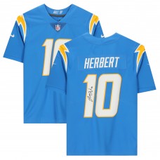 Autographed Los Angeles Chargers Justin Herbert Fanatics Authentic Powder Blue Nike Limited Jersey