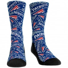New England Patriots Rock Em Socks Womens Logo Sketch Crew Socks