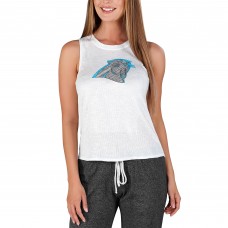 Майка Carolina Panthers Concepts Sport Womens Gable Knit - White