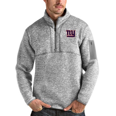Кофта на короткой молнии New York Giants Antigua Team Logo Fortune- Heather Gray