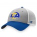 Бейсболка Los Angeles Rams Tri-Tone Trucker - Heathered Gray/Royal