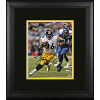 Фото с автографом Pittsburgh Steelers Jerome Bettis Fanatics Authentic Framed 8 x 10 White Running