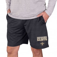 New Orleans Saints Concepts Sport Bullseye Knit Jam Shorts - Charcoal