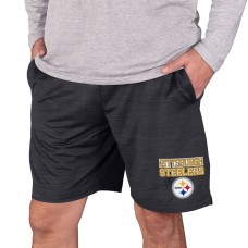 Шорты Pittsburgh Steelers Concepts Sport Charcoal Bullseye Knit Jam Шорты Pittsburgh Steelers Concepts Sport Charcoal Bullseye Knit Jam