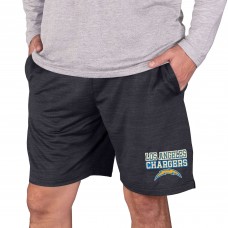 Los Angeles Chargers Concepts Sport Bullseye Knit Jam Shorts - Charcoal