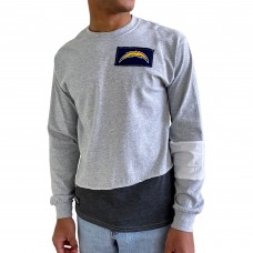 Футболка с длинным рукавом Los Angeles Chargers Refried Apparel Sustainable Angle - Gray