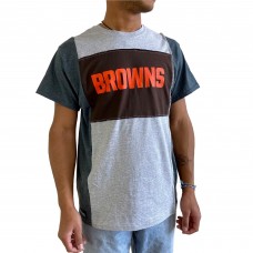 Футболка Cleveland Browns Refried Apparel Sustainable Split - Heather Gray