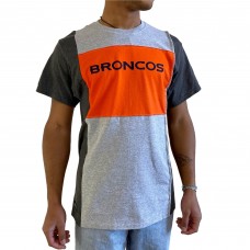 Denver Broncos Refried Apparel Sustainable Split T-Shirt - Heather Gray