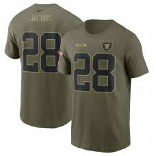 Футболка Josh Jacobs Las Vegas Raiders Nike 2021 Salute To Service Name & Number - Camo
