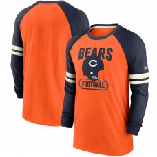 Футболка с длинным рукавом Chicago Bears Nike Throwback - Orange/Navy