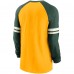 Футболка с длинным рукавом Green Bay Packers Nike Throwback - Gold/Green