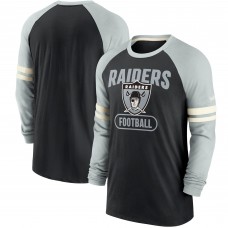 Футболка с длинным рукавом Las Vegas Raiders Nike Throwback - Black/Silver