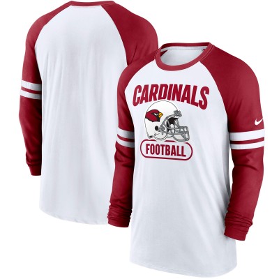 Футболка с длинным рукавом Arizona Cardinals Nike Throwback - White/Cardinal