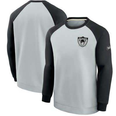 Кофта Las Vegas Raiders Nike Historic Raglan Crew Performance - Silver/Black