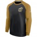 New Orleans Saints Nike Historic Raglan Performance Pullover Sweater - Black/Gold