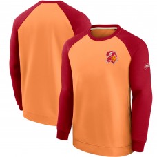 Tampa Bay Buccaneers Nike Historic Raglan Pullover Performance Sweater - Orange/Red