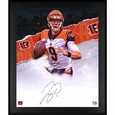 Autographed Cincinnati Bengals Joe Burrow Fanatics Authentic Framed 20 x 24 Skyline Series In Focus Photograph