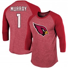 Футболка Kyler Murray Arizona Cardinals Majestic Threads Team Player Name & Number Tri-Blend Raglan 3/4-Sleeve - Cardinal