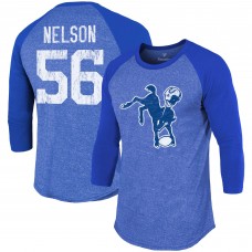 Футболка с рукавом 3/4 Quenton Nelson Indianapolis Colts Team Player Name & Number Tri-Blend Raglan - Royal